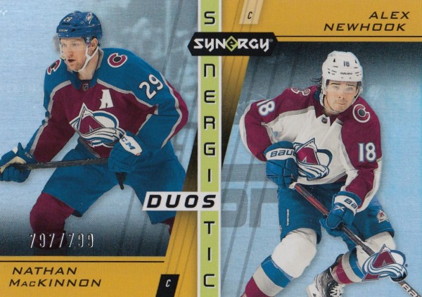 insert karta MacKINNON/NEWHOOK 21-22 Synergy Synergistic Duos Stars and Rookies /799